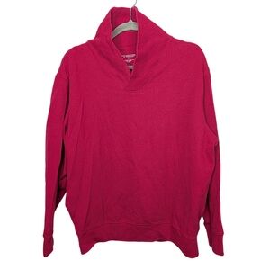 Roundtree & Yorke Men’s Large Red Shawl Collar Pullover Sweatshirt